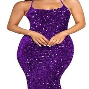 Mermaid Spaghetti Straps with Slit Long Sparkly Evening Party Dresses